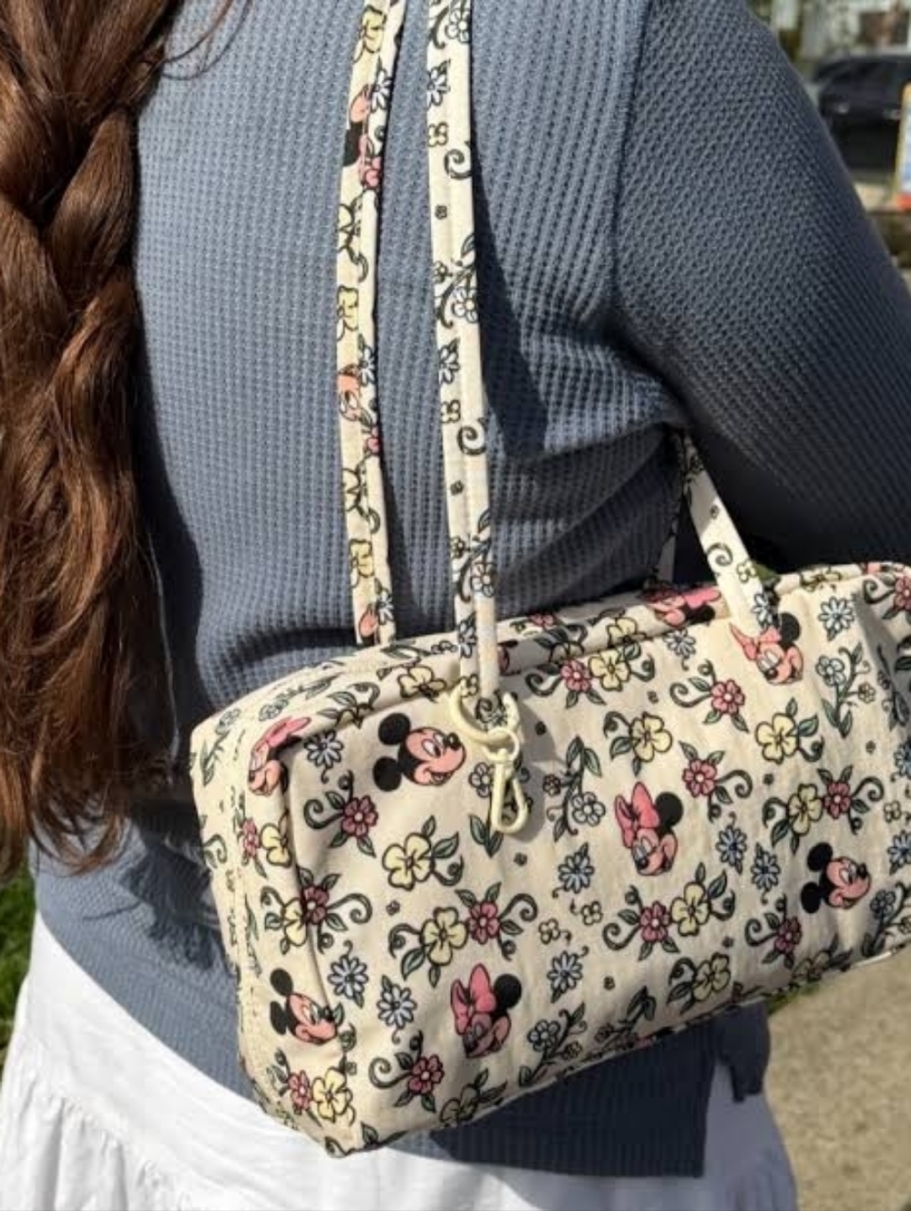 *NWT* BAGGU X DISNEY Storybook Florals Bowler Bag - Picture 2 of 9